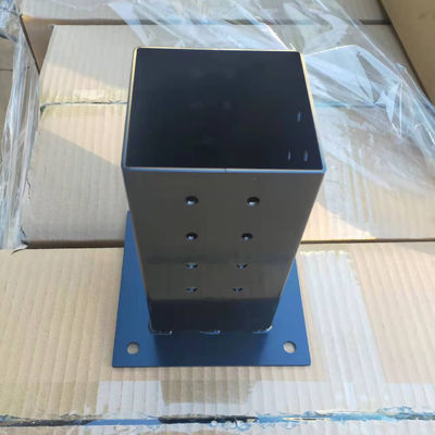 دعامات بيرجولا متينة من الفولاذ الكربوني 4*4، مجموعات دعامات الزاوية الأساسية للعمود